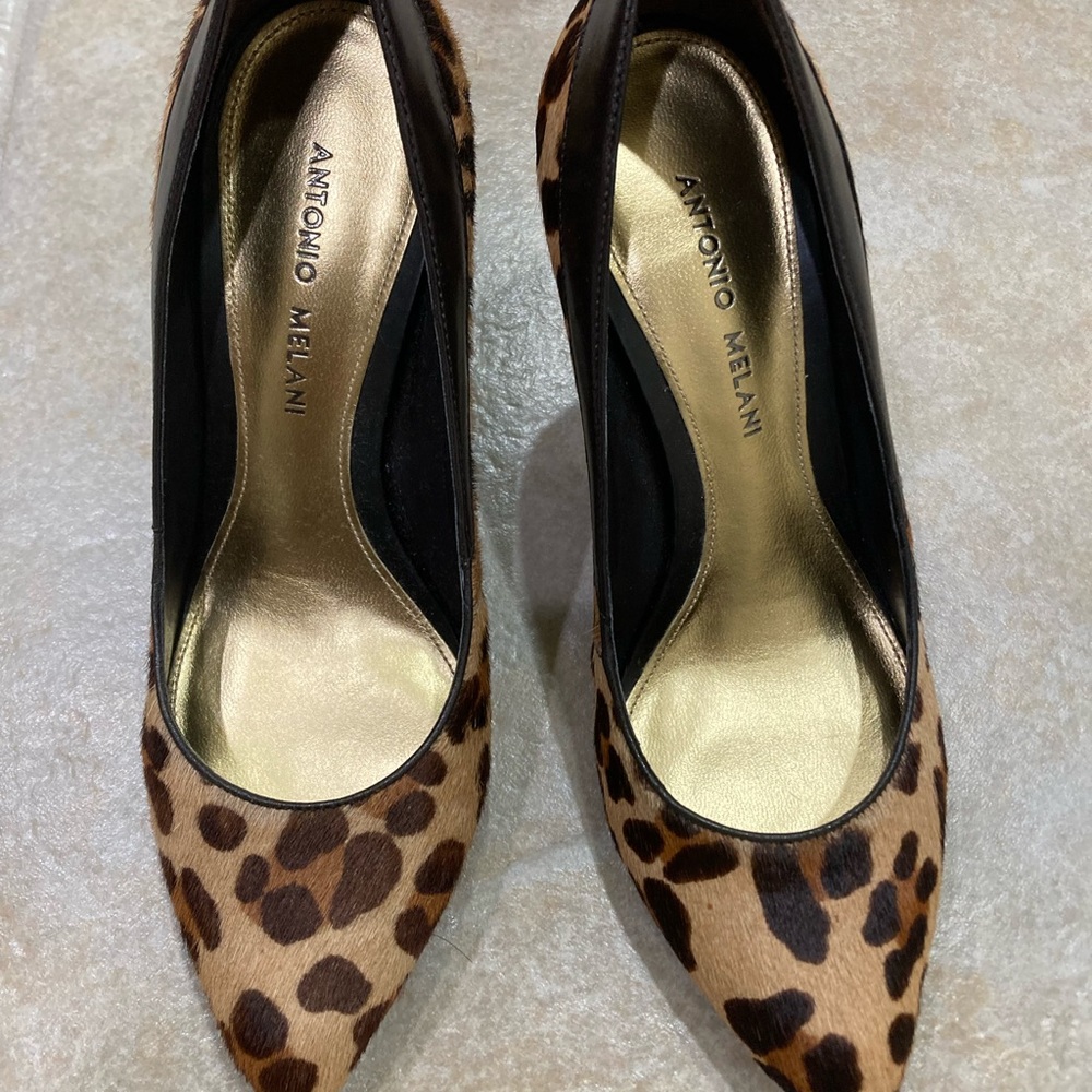 Leopard high heels, size 7 m, new